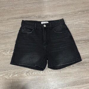 Women's Black Denim Shorts